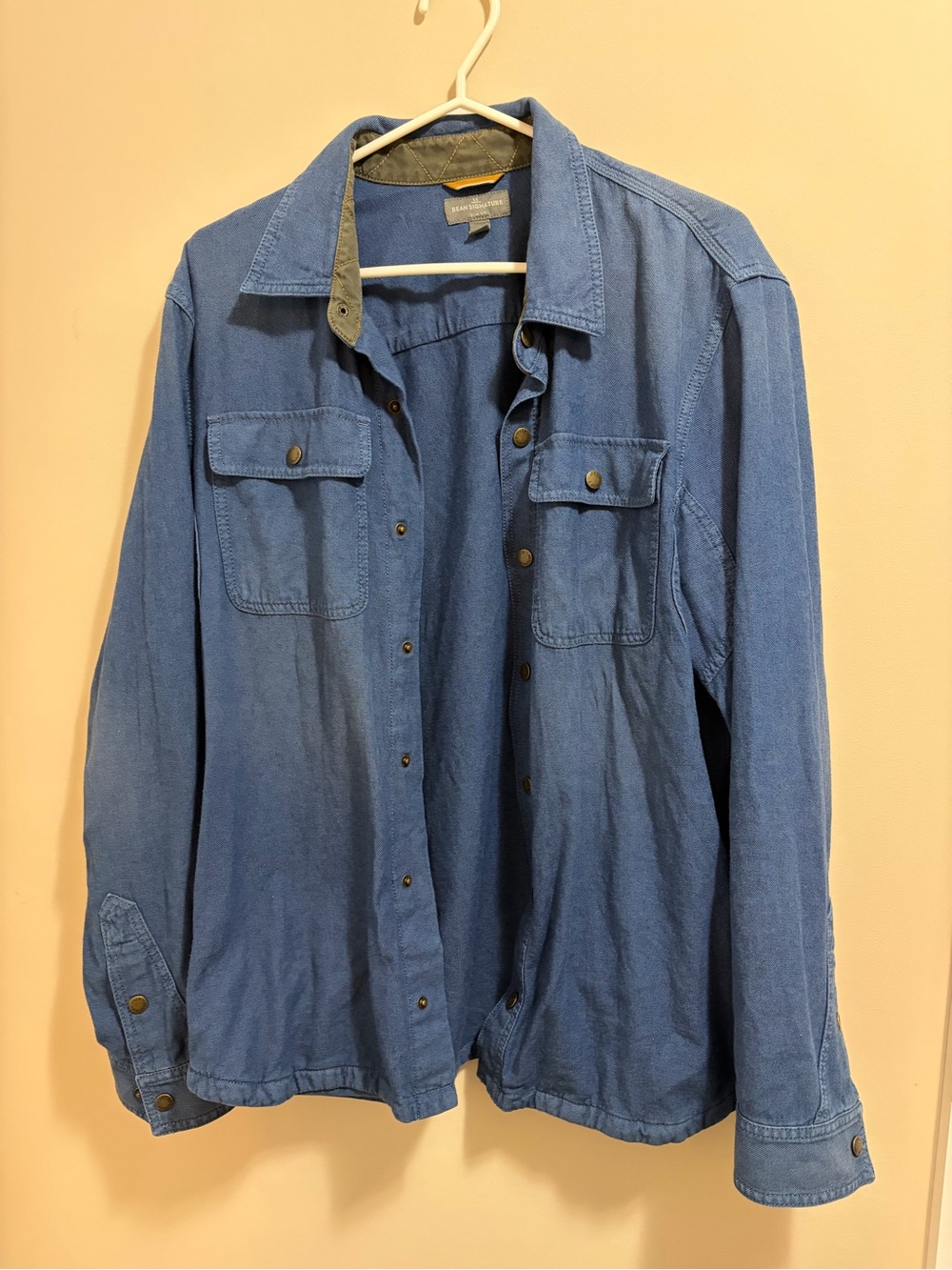 L.L. Bean Men's Blue Casual Button-Down Shirt